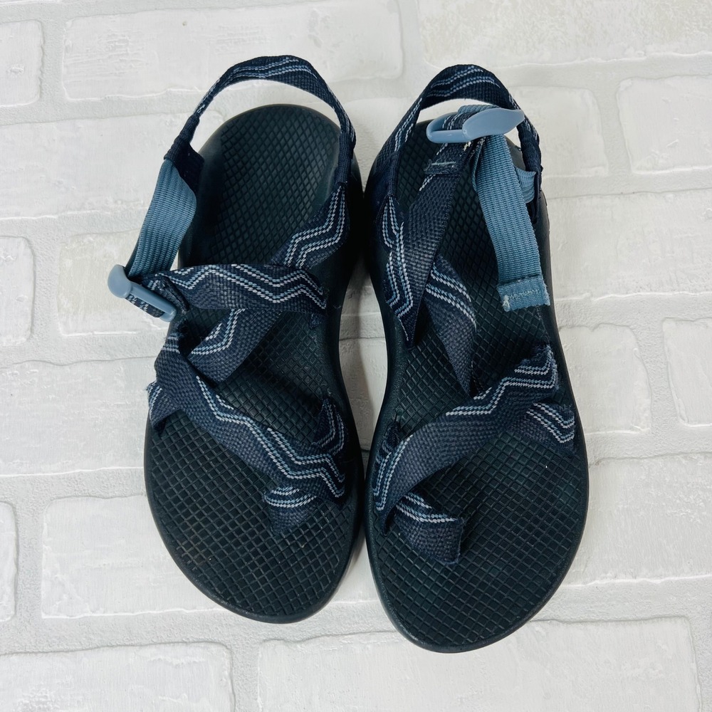 Chaco Z Cloud 2 Sandals Womens 7 Navy Blue Patterned Strappy Toe Loop Hiking